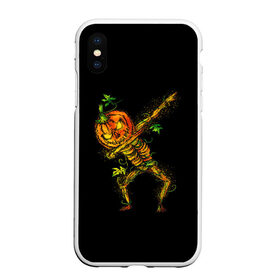 Чехол для iPhone XS Max матовый с принтом Dabbing Pumpkin в Белгороде, Силикон | Область печати: задняя сторона чехла, без боковых панелей | 19 | 2019 | cat | ghost | halloween | ведьма | динозавр | кости | кошка | ночь | паук | приведение | призрак | скелет | тыква | тьма | ужас | хелловин | хеллоувин | хэллоуин | череп