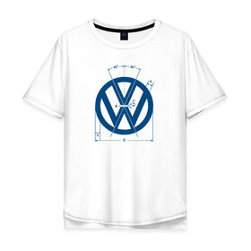 Мужская футболка хлопок Oversize с принтом Volkswagen в Белгороде, 100% хлопок | свободный крой, круглый ворот, “спинка” длиннее передней части | Тематика изображения на принте: golf | golf gti | volkswagen | вольксваген | фолькс ваген | фольксваген