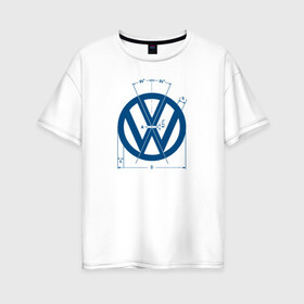 Женская футболка хлопок Oversize с принтом Volkswagen в Белгороде, 100% хлопок | свободный крой, круглый ворот, спущенный рукав, длина до линии бедер
 | golf | golf gti | volkswagen | вольксваген | фолькс ваген | фольксваген