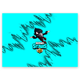 Поздравительная открытка с принтом Brawl Stars CROW  в Белгороде, 100% бумага | плотность бумаги 280 г/м2, матовая, на обратной стороне линовка и место для марки
 | brawl | brawl stars | crow | leon | stars | бравл | бравл старс | браво старс | игра | компьютерная | кров | леон | онлайн | старс