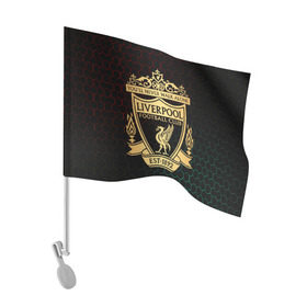 Флаг для автомобиля с принтом Ливерпуль в Белгороде, 100% полиэстер | Размер: 30*21 см | liverpool | liverpool fc | ynwa | you never walk alone | ливерпуль | фан ливерпуля | фанатская | футбол | футболист | футбольный клуб | энфильд