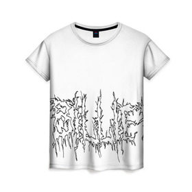 Женская футболка 3D с принтом Billie Eilish в Белгороде, 100% полиэфир ( синтетическое хлопкоподобное полотно) | прямой крой, круглый вырез горловины, длина до линии бедер | billie | eilish | graffiti | айлиш | беляш | беляшик | билли | инди поп | поп | электропоп | эмо поп