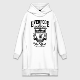 Платье-худи хлопок с принтом Ливерпуль в Белгороде,  |  | liverpool | liverpool fc | ynwa | you never walk alone | ливерпуль | фан ливерпуля | фанатская | футбол | футболист | футбольный клуб | энфильд