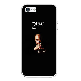 Чехол для iPhone 5/5S матовый с принтом 2Pac в Белгороде, Силикон | Область печати: задняя сторона чехла, без боковых панелей | 2pac | all eyez on me | thug life | tupac | tupac shakur | тупак
