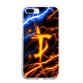 Чехол для iPhone 7Plus/8 Plus матовый с принтом DOOM SLAYER в Белгороде, Силикон | Область печати: задняя сторона чехла, без боковых панелей | doom | doom eternal | thunder | дум | молнии | шторм