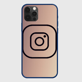 Чехол для iPhone 12 Pro с принтом instagram(simple logo) в Белгороде, силикон | область печати: задняя сторона чехла, без боковых панелей | Тематика изображения на принте: instagram | logo | инстаграм | лого | мягкие цвета | приложение | простая картинка | фотоаппарат | черная картинка | черный | черный значок | черный цвет