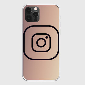 Чехол для iPhone 12 Pro Max с принтом instagram(simple logo) в Белгороде, Силикон |  | Тематика изображения на принте: instagram | logo | инстаграм | лого | мягкие цвета | приложение | простая картинка | фотоаппарат | черная картинка | черный | черный значок | черный цвет