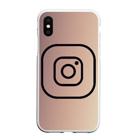 Чехол для iPhone XS Max матовый с принтом instagram(simple logo) в Белгороде, Силикон | Область печати: задняя сторона чехла, без боковых панелей | Тематика изображения на принте: instagram | logo | инстаграм | лого | мягкие цвета | приложение | простая картинка | фотоаппарат | черная картинка | черный | черный значок | черный цвет