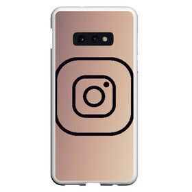 Чехол для Samsung S10E с принтом instagram(simple logo) в Белгороде, Силикон | Область печати: задняя сторона чехла, без боковых панелей | instagram | logo | инстаграм | лого | мягкие цвета | приложение | простая картинка | фотоаппарат | черная картинка | черный | черный значок | черный цвет