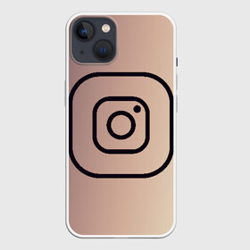 Чехол для iPhone 13 с принтом instagram(simple logo) в Белгороде,  |  | instagram | logo | инстаграм | лого | мягкие цвета | приложение | простая картинка | фотоаппарат | черная картинка | черный | черный значок | черный цвет