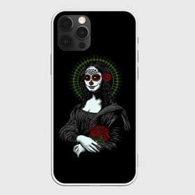 Чехол для iPhone 12 Pro Max с принтом Mona Lisa - Santa Muerte в Белгороде, Силикон |  | dead | death | lisa | mona | muerte | muertos | santa | день | искуство | картина | лиза | мона | муэрте | муэртес | муэртос | роза | розы | санта | тату | татуировка | цветы | череп