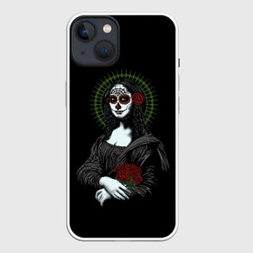 Чехол для iPhone 13 с принтом Mona Lisa   Santa Muerte в Белгороде,  |  | dead | death | lisa | mona | muerte | muertos | santa | день | искуство | картина | лиза | мона | муэрте | муэртес | муэртос | роза | розы | санта | тату | татуировка | цветы | череп