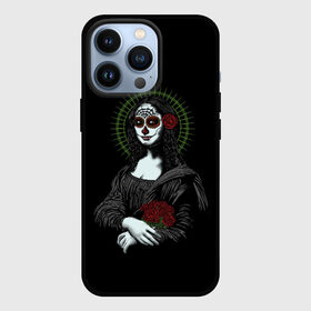 Чехол для iPhone 13 Pro с принтом Mona Lisa   Santa Muerte в Белгороде,  |  | dead | death | lisa | mona | muerte | muertos | santa | день | искуство | картина | лиза | мона | муэрте | муэртес | муэртос | роза | розы | санта | тату | татуировка | цветы | череп