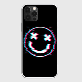 Чехол для iPhone 12 Pro с принтом Glitch Smile в Белгороде, силикон | область печати: задняя сторона чехла, без боковых панелей | art | glitch | smile | арт | глитч | глич | картинка | картинки | мода | прикольная | прикольные | смайл | смайли | смайлик | тренд | тренды