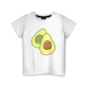 Детская футболка хлопок с принтом Авокадо в Белгороде, 100% хлопок | круглый вырез горловины, полуприлегающий силуэт, длина до линии бедер | avocados | авокадо | веганский | вегетарианский | вегетарианское | еда | едой | еды | зеленое | зелёные | зеленый | фрукт | фруктами | фруктовое | фруктовый | фрукты