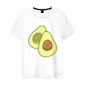 Мужская футболка хлопок с принтом Авокадо в Белгороде, 100% хлопок | прямой крой, круглый вырез горловины, длина до линии бедер, слегка спущенное плечо. | avocados | авокадо | веганский | вегетарианский | вегетарианское | еда | едой | еды | зеленое | зелёные | зеленый | фрукт | фруктами | фруктовое | фруктовый | фрукты