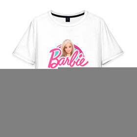 Мужская футболка хлопок Oversize с принтом Barbie в Белгороде, 100% хлопок | свободный крой, круглый ворот, “спинка” длиннее передней части | 