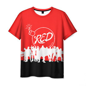 Мужская футболка 3D с принтом TEAM FORTRESS 2 RED TEAM в Белгороде, 100% полиэфир | прямой крой, круглый вырез горловины, длина до линии бедер | fortress 2 | team 2 | team fortress | team fortress 2 | тим 2 | тим фортрес. | тим фортресс | тим фортресс 2 | фортресс 2