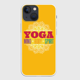 Чехол для iPhone 13 mini с принтом Йога в Белгороде,  |  | fitness | yoga | йога | медитация | фитнес