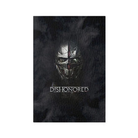 Обложка для паспорта матовая кожа с принтом DISHONORED в Белгороде, натуральная матовая кожа | размер 19,3 х 13,7 см; прозрачные пластиковые крепления | dishonored | dishonored 2 | korvo | дисхоноред | корво | корво аттано | стелс | эмили колдуин