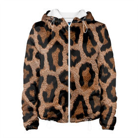 Женская куртка 3D с принтом Леопардовая расцветка в Белгороде, ткань верха — 100% полиэстер, подклад — флис | прямой крой, подол и капюшон оформлены резинкой с фиксаторами, два кармана без застежек по бокам, один большой потайной карман на груди. Карман на груди застегивается на липучку | леопард | леопардовая | леопардовые | леопардовый | леопарды | пятнистые | пятнистый | пятнистым | расцветка