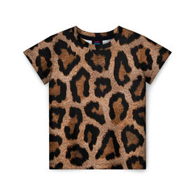 Детская футболка 3D с принтом Леопардовая расцветка в Белгороде, 100% гипоаллергенный полиэфир | прямой крой, круглый вырез горловины, длина до линии бедер, чуть спущенное плечо, ткань немного тянется | леопард | леопардовая | леопардовые | леопардовый | леопарды | пятнистые | пятнистый | пятнистым | расцветка