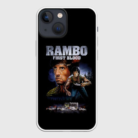 Чехол для iPhone 13 mini с принтом Rambo: First Blood в Белгороде,  |  | action | army | blood | first | john | last | rambo | stallone | states | sylvester | united | usa | армия | боевик | джон | кровь | первая | последняя | рэмбо | сильвестр | сталлоне | сша