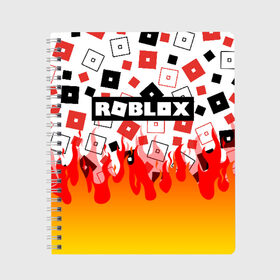 Тетрадь с принтом ROBLOX в Белгороде, 100% бумага | 48 листов, плотность листов — 60 г/м2, плотность картонной обложки — 250 г/м2. Листы скреплены сбоку удобной пружинной спиралью. Уголки страниц и обложки скругленные. Цвет линий — светло-серый
 | Тематика изображения на принте: roblox | roblox simulator. | код роблокс | роблокс | роблокс симулятор