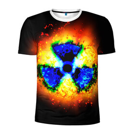 Мужская футболка 3D спортивная с принтом S.T.A.L.K.E.R в Белгороде, 100% полиэстер с улучшенными характеристиками | приталенный силуэт, круглая горловина, широкие плечи, сужается к линии бедра | game | stalker | stalker 2 | глуховский | радиация | сталкер | сталкеры | чернобыль | ядерный взрыв