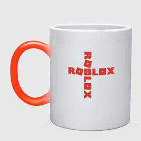 Кружка хамелеон с принтом ROBLOX в Белгороде, керамика | меняет цвет при нагревании, емкость 330 мл | roblox | roblox simulator. | код роблокс | роблокс | роблокс симулятор