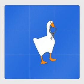 Магнитный плакат 3Х3 с принтом Untitled Goose Game в Белгороде, Полимерный материал с магнитным слоем | 9 деталей размером 9*9 см | epic store | ugg | untitled goose game | гусь | игра без названия | игра про гуся | неназванная игра про гуся