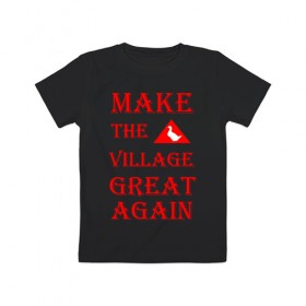 Детская футболка хлопок с принтом THE GREAT GOOSE в Белгороде, 100% хлопок | круглый вырез горловины, полуприлегающий силуэт, длина до линии бедер | meme | untitled goose game | злой гусь | мем | птица