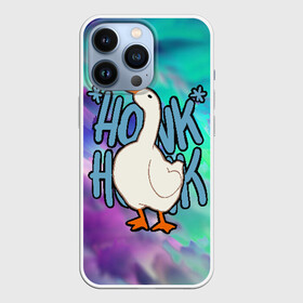 Чехол для iPhone 13 Pro с принтом HONK HONK в Белгороде,  |  | Тематика изображения на принте: meme | untitled goose game | злой гусь | мем | птица