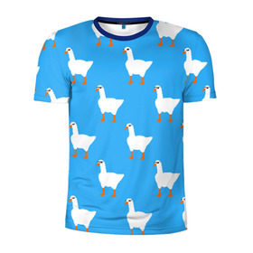 Мужская футболка 3D спортивная с принтом КРУТЫЕ ГУСИ в Белгороде, 100% полиэстер с улучшенными характеристиками | приталенный силуэт, круглая горловина, широкие плечи, сужается к линии бедра | Тематика изображения на принте: meme | untitled goose game | злой гусь | мем | птица