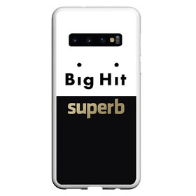 Чехол для Samsung Galaxy S10 с принтом Big Hit superb в Белгороде, Силикон | Область печати: задняя сторона чехла, без боковых панелей | big hit | bts | twice | txt