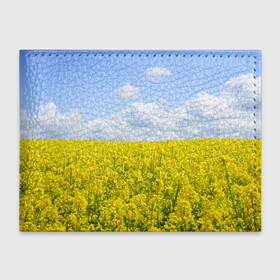Обложка для студенческого билета с принтом Рапсовое поле в Белгороде, натуральная кожа | Размер: 11*8 см; Печать на всей внешней стороне | Тематика изображения на принте: небо | облака | облако | поле | поля | посев | посевы | природа | природный | рапс | рапсовое | рапсовый | рапсом | туча | тучи | урожаи | урожай | цветами | цветок | цветы