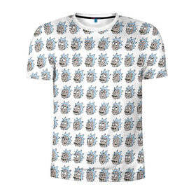 Мужская футболка 3D спортивная с принтом RAM_RICK_CA_4C07_S3SG в Белгороде, 100% полиэстер с улучшенными характеристиками | приталенный силуэт, круглая горловина, широкие плечи, сужается к линии бедра | pattern | rick | rick and morty | t shirt | vdosadir | рик и морти