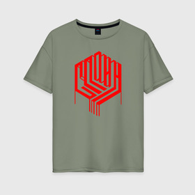Женская футболка хлопок Oversize с принтом СПЛИН в Белгороде, 100% хлопок | свободный крой, круглый ворот, спущенный рукав, длина до линии бедер
 | splin | александр васильев | сплин