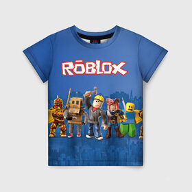 Детская футболка 3D с принтом ROBLOX в Белгороде, 100% гипоаллергенный полиэфир | прямой крой, круглый вырез горловины, длина до линии бедер, чуть спущенное плечо, ткань немного тянется | roblox | roblox simulator. | код роблокс | роблокс | роблокс симулятор