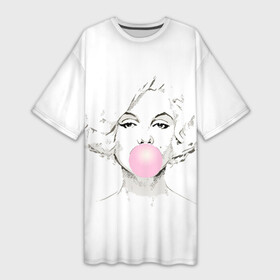 Платье-футболка 3D с принтом Мэрилин Монро в Белгороде,  |  | girl | girls | marilyn monroe | monroe | retro | актриса | девушка | знаменитости | знаменитость | картинки | модель | монро | мэрилин монро | прикольные | ретро