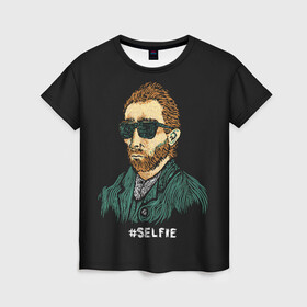Женская футболка 3D с принтом Ван Гог (Selfie) в Белгороде, 100% полиэфир ( синтетическое хлопкоподобное полотно) | прямой крой, круглый вырез горловины, длина до линии бедер | memes | selfie | van gogh | vincent | ван гог | винсент | знаменитости | знаменитость | искусство | картина | картинки | мем | мемы | прикольные | селфи | художник