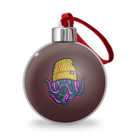 Ёлочный шар с принтом Octopus(Lil Peep, GBC) в Белгороде, Пластик | Диаметр: 77 мм | gbc | lil | peep | rap | rock | бордовый | желтый | зеленый | исполнитель | картинка | надпись на спине | осьминог | редактируемый дизайн | рок | рэп | рэпер | сочный цвет | фиолетовый
