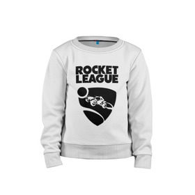 Детский свитшот хлопок с принтом ROCKET LEAGUE в Белгороде, 100% хлопок | круглый вырез горловины, эластичные манжеты, пояс и воротник | racing. | rocket league | rocket league garage | rocket trade | гонки | рокет лига