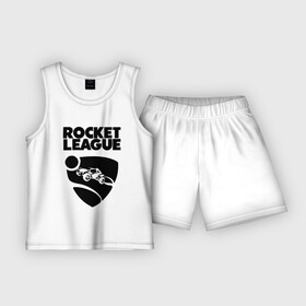 Детская пижама с шортами хлопок с принтом ROCKET LEAGUE в Белгороде,  |  | racing. | rocket league | rocket league garage | rocket trade | гонки | рокет лига
