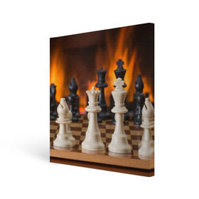 Холст квадратный с принтом Шахматы в Белгороде, 100% ПВХ |  | дамка | доска | игра | игры | камин | конь | король | огне | огнём | огненное | огонь | пешка | пламя | слон | ферзь | фигурки | фигуры | шахматная | шахматы