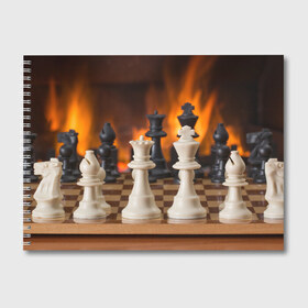 Альбом для рисования с принтом Шахматы в Белгороде, 100% бумага
 | матовая бумага, плотность 200 мг. | Тематика изображения на принте: дамка | доска | игра | игры | камин | конь | король | огне | огнём | огненное | огонь | пешка | пламя | слон | ферзь | фигурки | фигуры | шахматная | шахматы