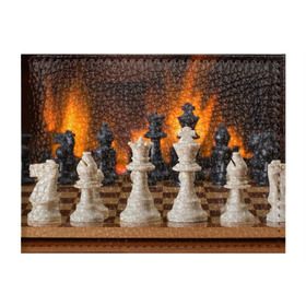 Обложка для студенческого билета с принтом Шахматы в Белгороде, натуральная кожа | Размер: 11*8 см; Печать на всей внешней стороне | дамка | доска | игра | игры | камин | конь | король | огне | огнём | огненное | огонь | пешка | пламя | слон | ферзь | фигурки | фигуры | шахматная | шахматы
