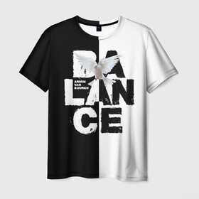 Мужская футболка 3D с принтом Armin van Buuren Balance в Белгороде, 100% полиэфир | прямой крой, круглый вырез горловины, длина до линии бедер | armin | armin van buuren | balance | van buuren | армин | армин ван бюрен | ван бюрен