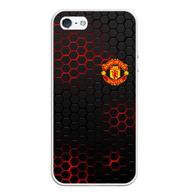 Чехол для iPhone 5/5S матовый с принтом МАНЧЕСТЕР ЮНАЙТЕД FCMU MANCHESTER UNITED в Белгороде, Силикон | Область печати: задняя сторона чехла, без боковых панелей | fc | fcmu | football | football club | manchester united | red devils | sport | красные дьяволы | манчестер юнайтед | спорт | фк | фкмю | футбол | футбольный клуб