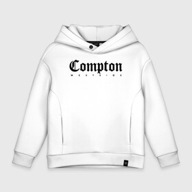 Детское худи Oversize хлопок с принтом Compton west side в Белгороде, френч-терри — 70% хлопок, 30% полиэстер. Мягкий теплый начес внутри —100% хлопок | боковые карманы, эластичные манжеты и нижняя кромка, капюшон на магнитной кнопке | Тематика изображения на принте: compton | west side | вест сайд | вестсайд | западная сторона | западное побережье | калифорния | комптон | лос анджелес | надпись | реп | реперская | рэп